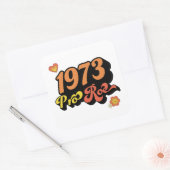 PRO ROE 1973 VIERKANTE STICKER (Envelop)