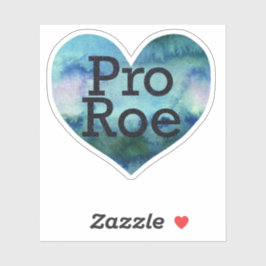 Pro Roe Blue Waterverf Heart Sticker