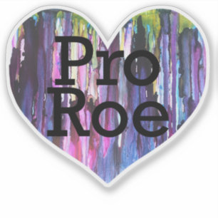 Pro Roe Paarse Alcoholinkten Hart Sticker