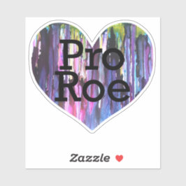 Pro Roe Paarse Alcoholinkten Hart Sticker