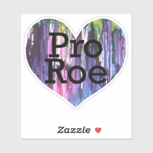 Pro Roe Paarse Alcoholinkten Hart Sticker (Vel)