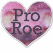 Pro Roe Paarse Waterverf Hart Sticker (Voorkant)