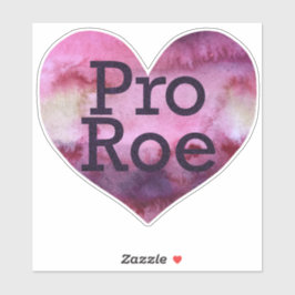 Pro Roe Paarse Waterverf Hart Sticker