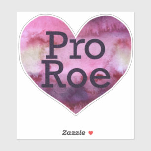 Pro Roe Paarse Waterverf Hart Sticker