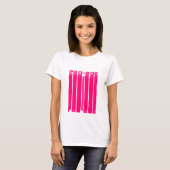 Pro Roe, Pro Choice hot roze moderne typografie T-shirt (Voorkant volledig)