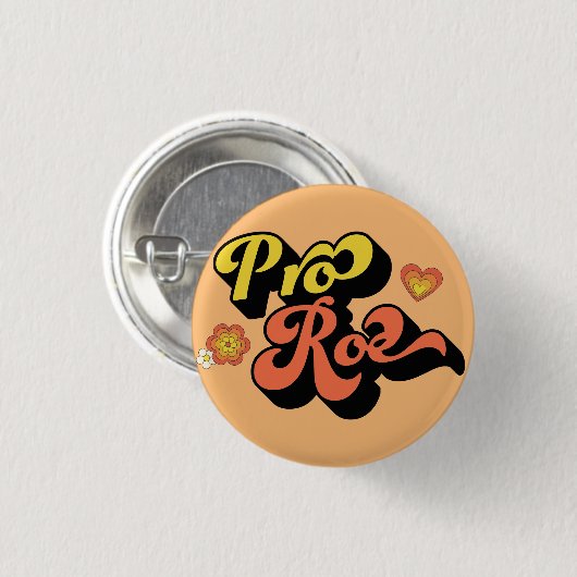 Pro Roe Retro Ronde Button 3,2 Cm (Voorkant /achterkant)