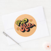 Pro Roe Retro Ronde Sticker (Envelop)