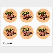 Pro Roe Retro Ronde Sticker (Vel)