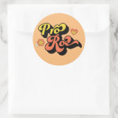 Pro Roe Retro Ronde Sticker (Tas)