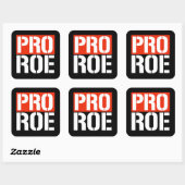 PRO ROE VIERKANTE STICKER (Vel)