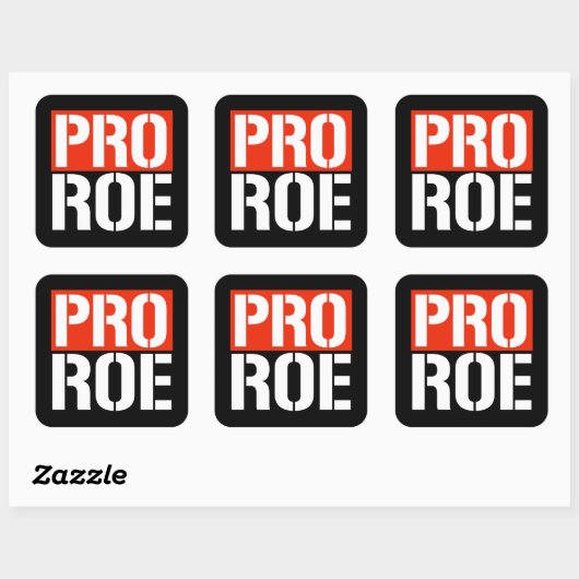 PRO ROE VIERKANTE STICKER (Vel)