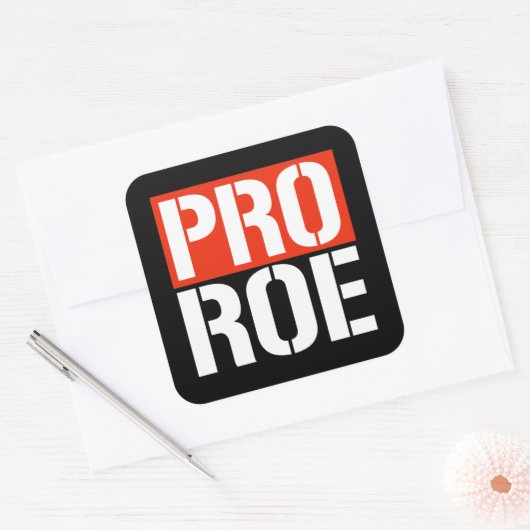 PRO ROE VIERKANTE STICKER (Envelop)