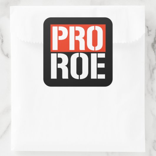 PRO ROE VIERKANTE STICKER (Tas)