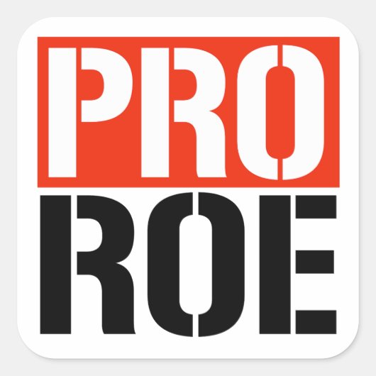 PRO ROE VIERKANTE STICKER (Voorkant)