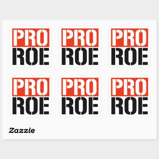 PRO ROE VIERKANTE STICKER (Vel)