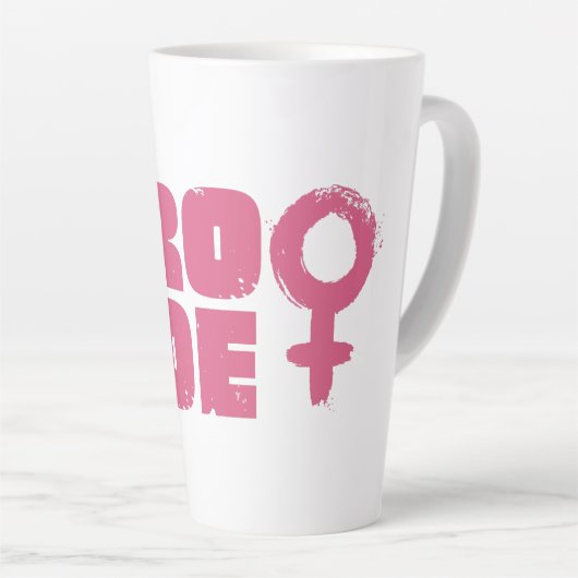 Pro Roe Women's Rights Word Art Latte Mok (Rechterhoek)