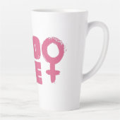 Pro Roe Women's Rights Word Art Latte Mok (Rechts)