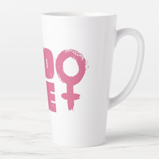 Pro Roe Women's Rights Word Art Latte Mok (Rechts)