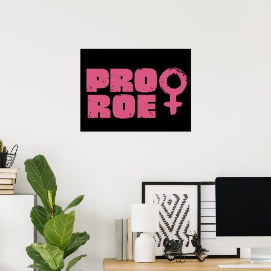 Pro Roe Women's Rights Word Art Poster (Thuiskantoor)