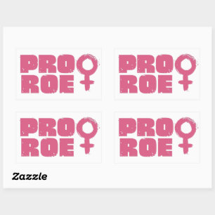 Pro Roe Women's Rights Word Art Rechthoekige Sticker