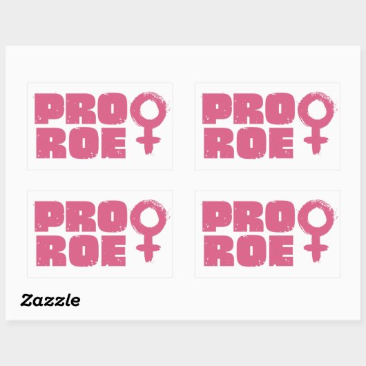 Pro Roe Women's Rights Word Art Rechthoekige Sticker (Vel)
