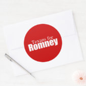 PRO-ROMNEY - TEXANEN VOOR ROMNEY — .PNG RONDE STICKER (Envelop)