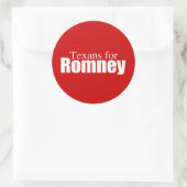 PRO-ROMNEY - TEXANEN VOOR ROMNEY — .PNG RONDE STICKER (Tas)