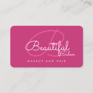 pro roze contact-kaart/schoonheidssalonmonogram contactkaartje