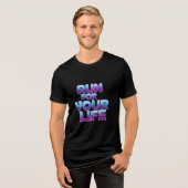 Pro Running Motivatie Tri-Blend Shirt (Voorkant volledig)