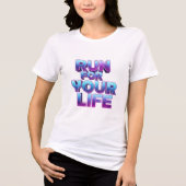 Pro Running Motivatie Tri-Blend Shirt (Voorkant)