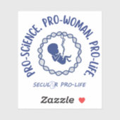 Pro-science-pro-vrouw pro-leven sticker (Vel)
