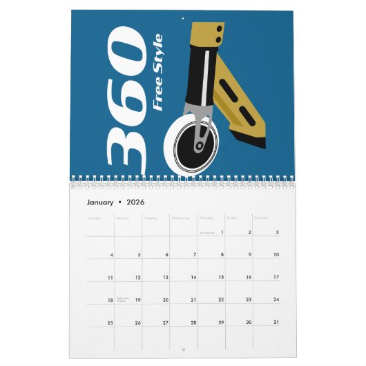 Pro Scooter Free Rider Tricks Kalender (Jan 2026)