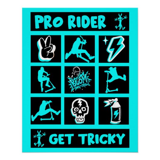 Pro Scooter Free Rider Tricks Perfect Poster (Voorkant)