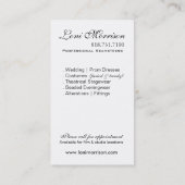 Pro Seamstress: Dressmaker, Patternmaker, Ontwerpe Visitekaartje (Achterkant)