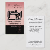 Pro Seamstress: Dressmaker, Patternmaker, Ontwerpe Visitekaartje (Voorkant / Achterkant)