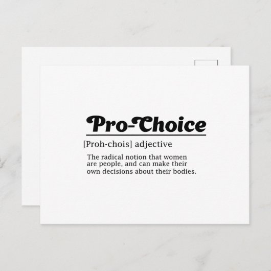 Pro-Select, Women Reproductive Rights, Abortion Ri Briefkaart (Voorkant / Achterkant)