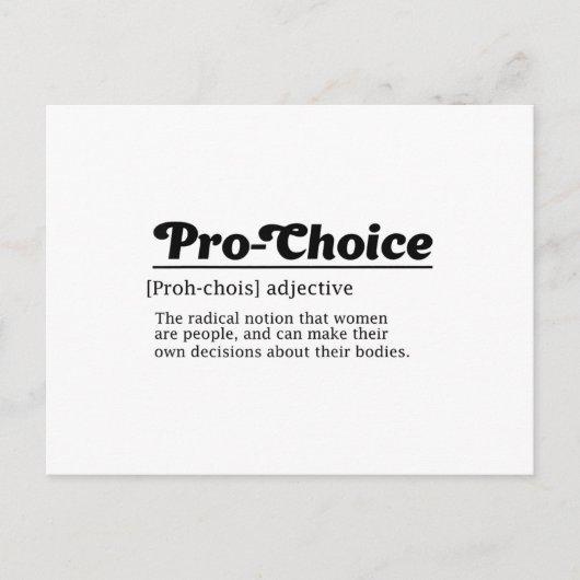 Pro-Select, Women Reproductive Rights, Abortion Ri Briefkaart (Voorkant)