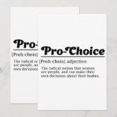 Pro-Select, Women Reproductive Rights, Abortion Ri Kaart (Voorkant / Achterkant)