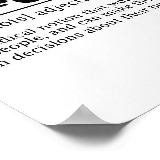 Pro-Select, Women Reproductive Rights, Abortion Ri Poster (Hoek)