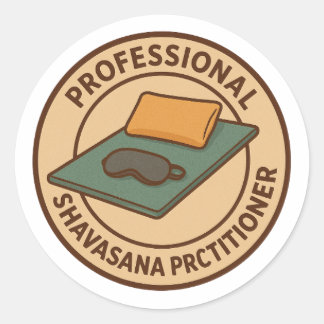 Pro Shavasana Practitioner Ronde Sticker