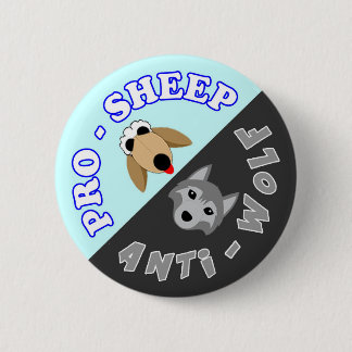 Pro-Sheep / Anti-Wolf - Perfect Strangers Ronde Button 5,7 Cm