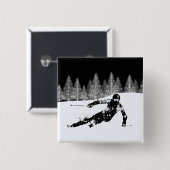 Pro Skier, Ski Snowboard Button (Voorkant /achterkant)