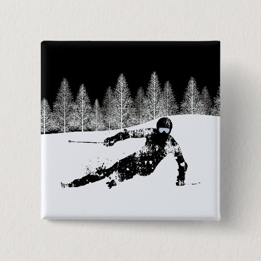 Pro Skier, Ski Snowboard Button (Voorkant)