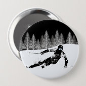 Pro Skier, Ski Snowboard Button (Voorkant /achterkant)