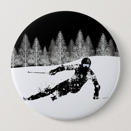 Pro Skier, Ski Snowboard Button (Voorkant)
