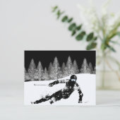 Pro Skier, Ski Snowboard Feestdagenkaart (Staand voorkant)