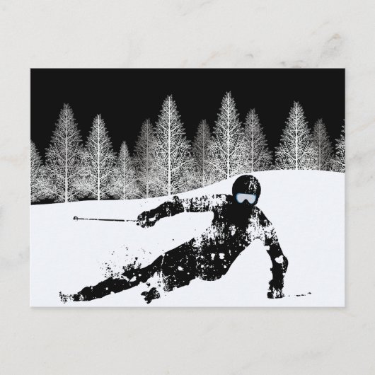 Pro Skier, Ski Snowboard Feestdagenkaart (Voorkant)