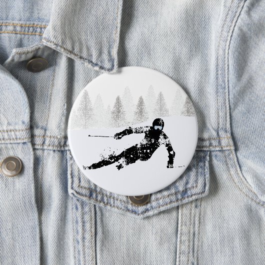 Pro Skier, Ski Snowboard Ronde Button 4,0 Cm (In situ)