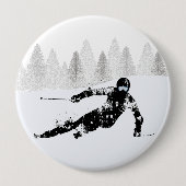 Pro Skier, Ski Snowboard Ronde Button 4,0 Cm (Voorkant)