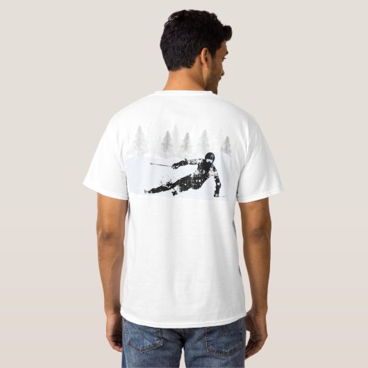 Pro Skier, Ski Snowboard T-Shirt (Achterkant volledig)